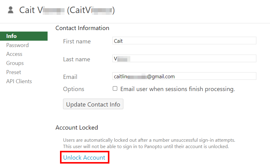 ユーザーアカウントのロック解除方法