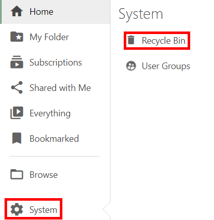 ごみ箱を使用し、録画を永久に削除する方法